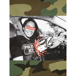 Supreme Anti Hero Ice Tee Woodland Green Brown Camouflage T-shirt Cotton Crew